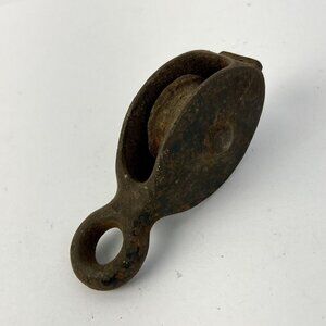 Antique Cast Iron Small Pulley Vintage Primitive